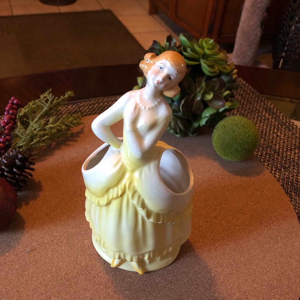 Mid Century Lady Vase Planter